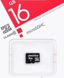 Карта памяти SMARTBUY MicroSDHC 16GB Class10 LE+адаптер (SB16GBSDCL10-01LE)